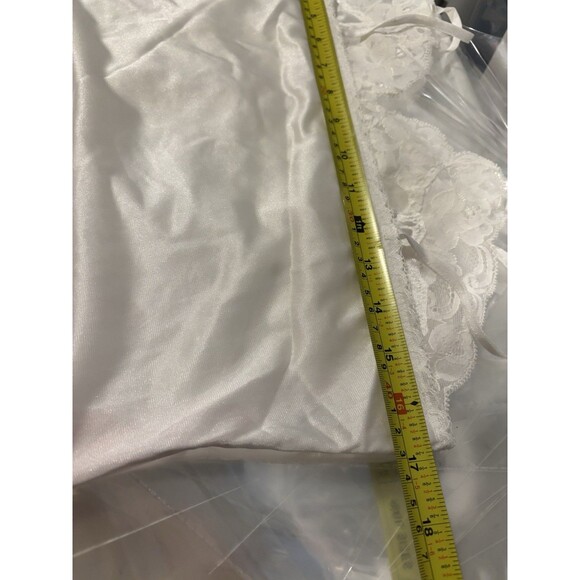 Vintage 60s Babydoll Cami Top M Lace Womens Coquette Y2K Romantic Gothic White - Picture 8 of 13